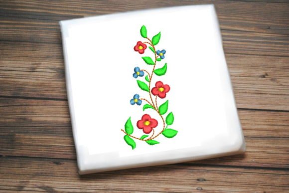 Beautiful Red Blue Flowers Embroidery Review