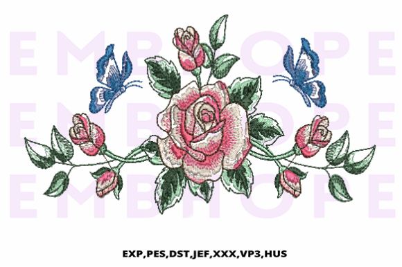 Flowers with Butterfly Design Review for Business Merch