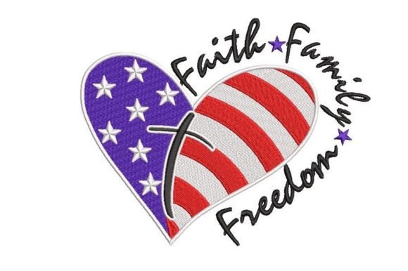 Heart American Flag Embroidery Review