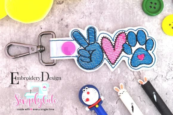 In the Hoop Peace Love Paw Keychain Review