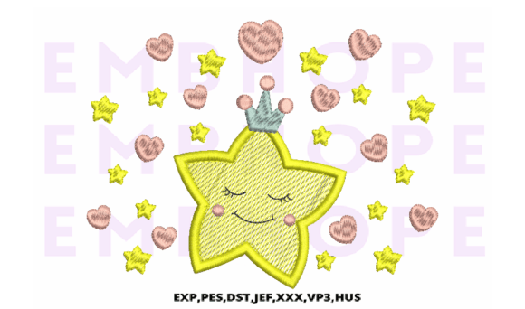Queen Star with Hearts: A Seasonal Embroidery Gem
