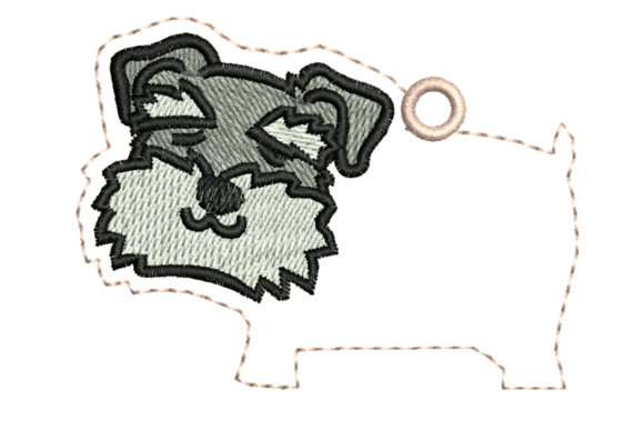 Schnauzer Tag Name: The Perfect Holiday Embroidery Accent